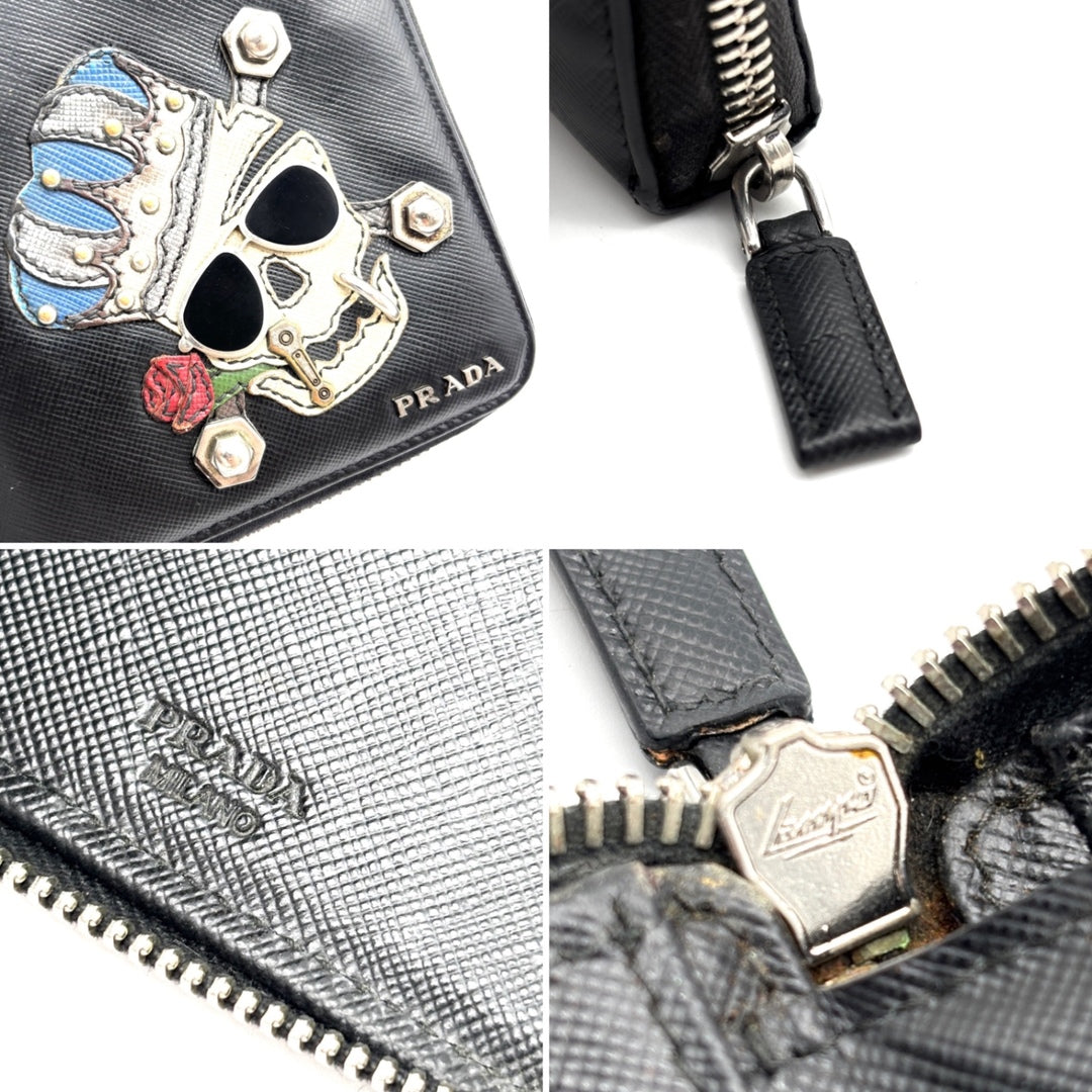 Prada Saffiano Skull Organizer Travel Wallet - additional view 8