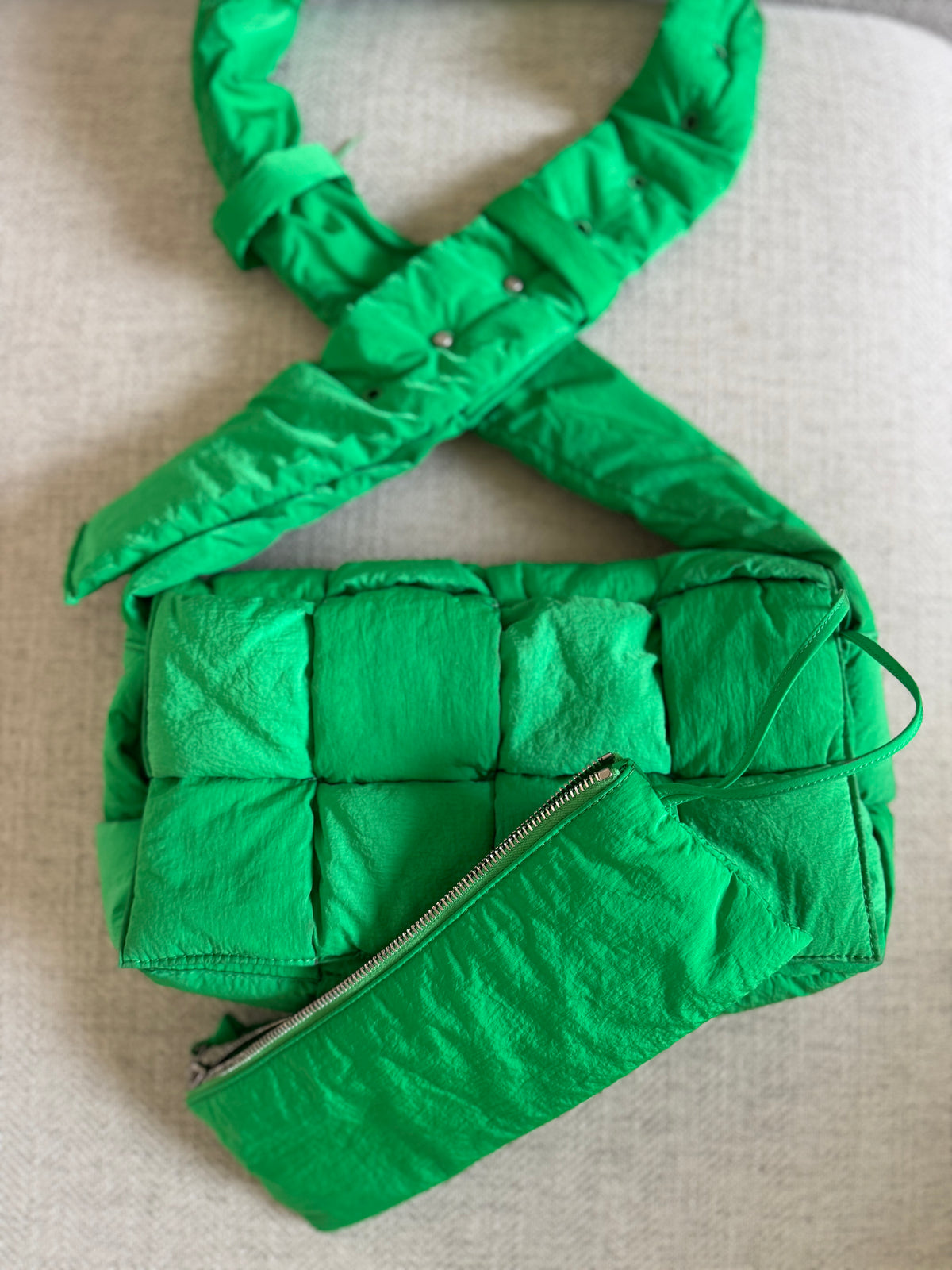 Bottega Veneta Nylon Green Bag