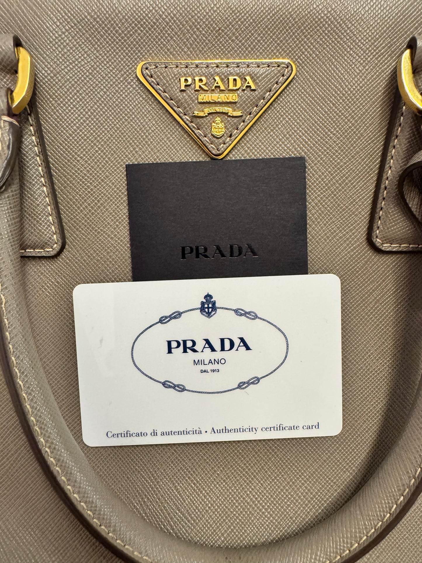 Prada Gray Saffiano Leather Tote Bag - additional view 7
