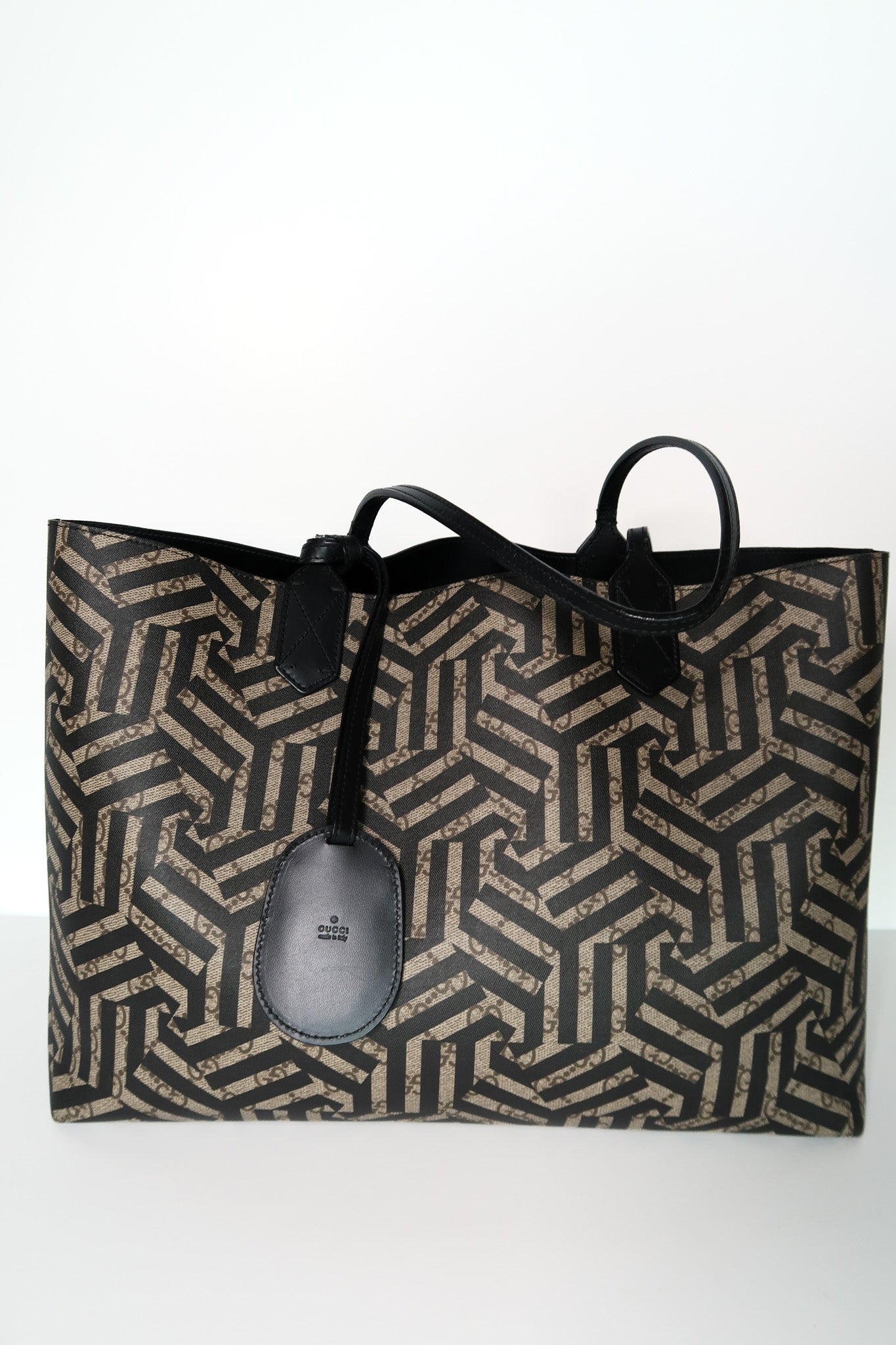 Gucci GG Caleido Reversible Medium Tote – Beige & Black - additional view 14