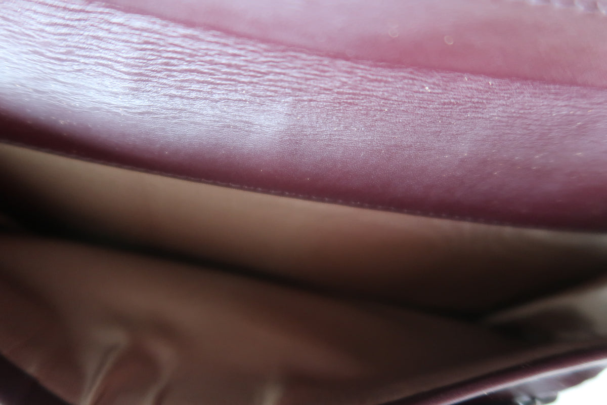 *New Pics* Bottega Veneta Nappa Intrecciato Convertible 2-Way Top Handle Shoulder Bag Clutch – Burgundy