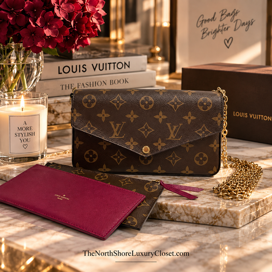 Louis Vuitton Monogram Pochette Chain Wallet / Crossbody – Excellent Condition
