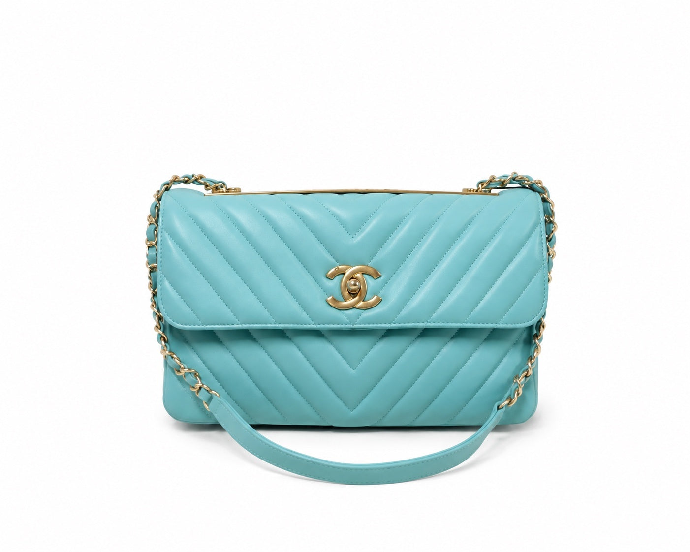 Chanel Trendy CC Flap Bag Chevron Lambskin Medium