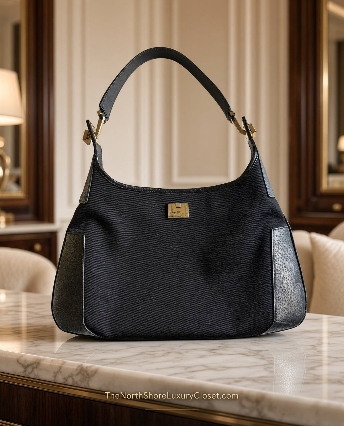 Ferragamo Black Shoulder Bag