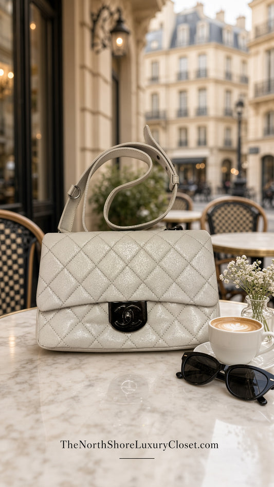 Chanel - RARE - Chanel Quilted Leather & Ruthenium Hardware