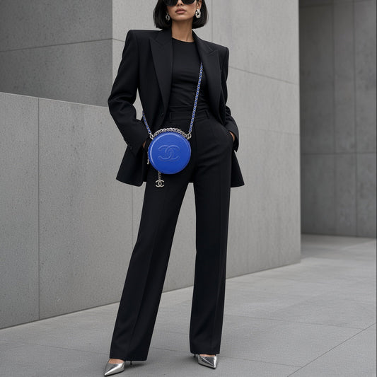 Chanel Round As Earth Bag With Box and Dust Bag- Blue