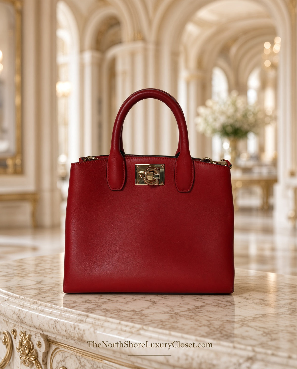 Salvatore Ferragamo Red Studio Mini Bag