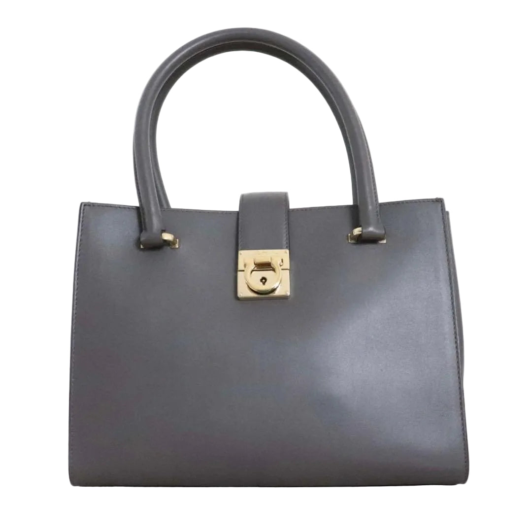 Salvatore Ferrragamo Gray Top handle tote