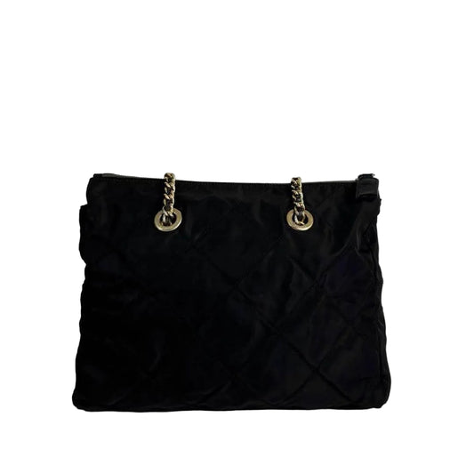 Prada Quilted Nylon Chain Shoulder Bag – Black - additional view 2