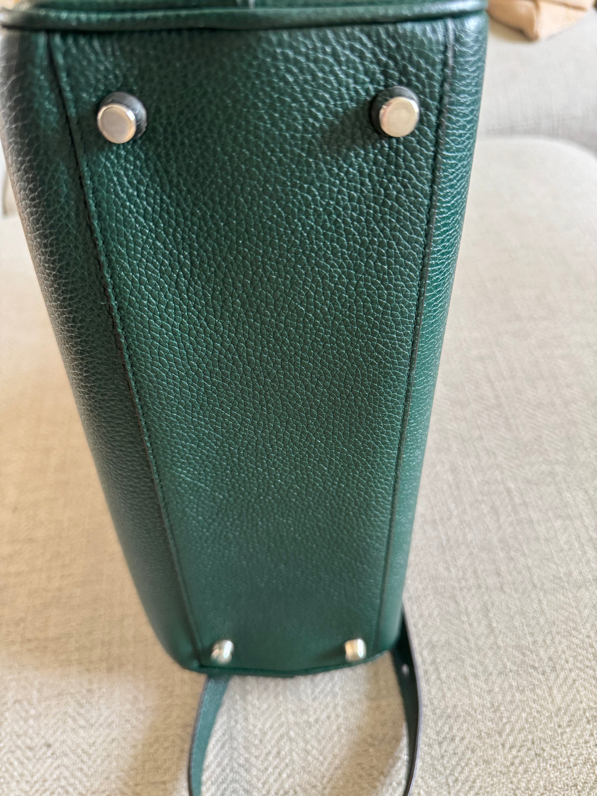 Gucci Green Zumi Small Top Handle Handbag with Crossbody Strap
