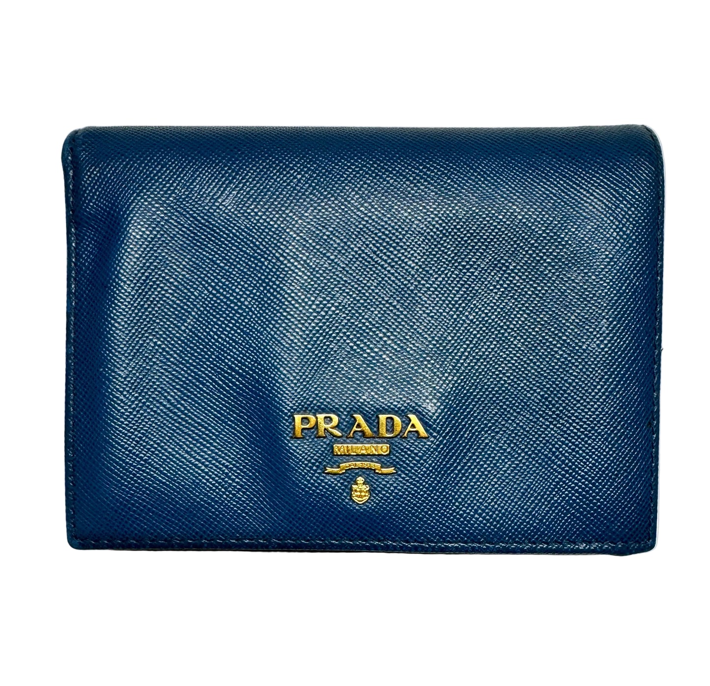 Prada Saffiano Metal Compact Wallet