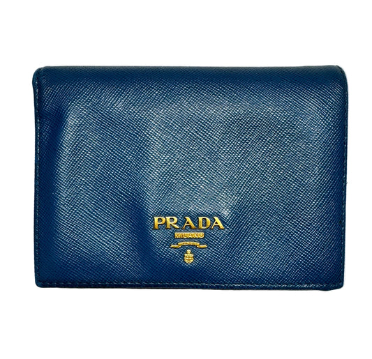 Prada Saffiano Metal Compact Wallet