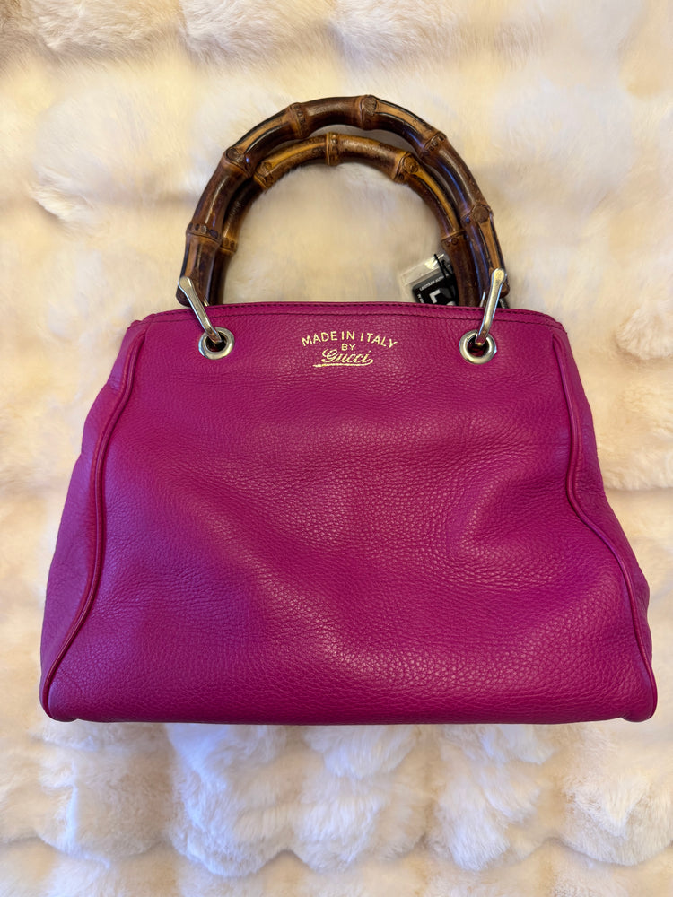Vintage Gucci Small Calfskin Bamboo Shopper Satchel - additional view 3