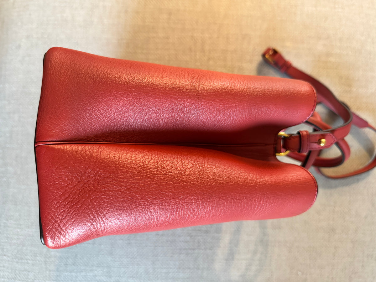 Fendi 2Jours Handbag Red Leather