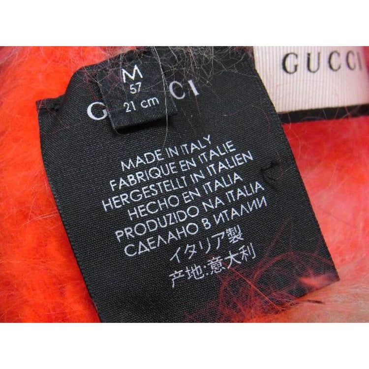 Gucci Striped Angora-Blend Beret Hat Size M - additional view 4