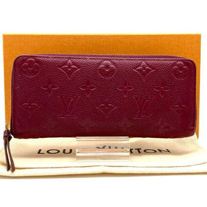 Louis Vuitton Portefeuille Clemence Monogram Empreinte Leather Wallet, Bordeaux
