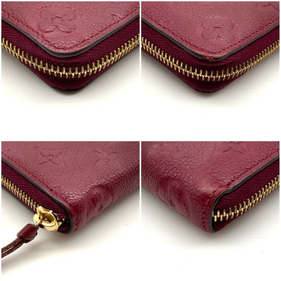 Louis Vuitton Portefeuille Clemence Monogram Empreinte Leather Wallet, Bordeaux - additional view 8