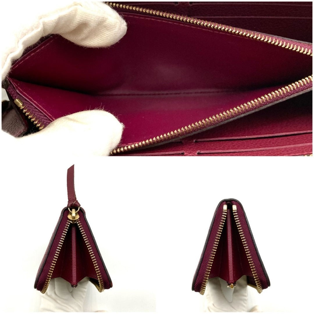Louis Vuitton Portefeuille Clemence Monogram Empreinte Leather Wallet, Bordeaux - additional view 6