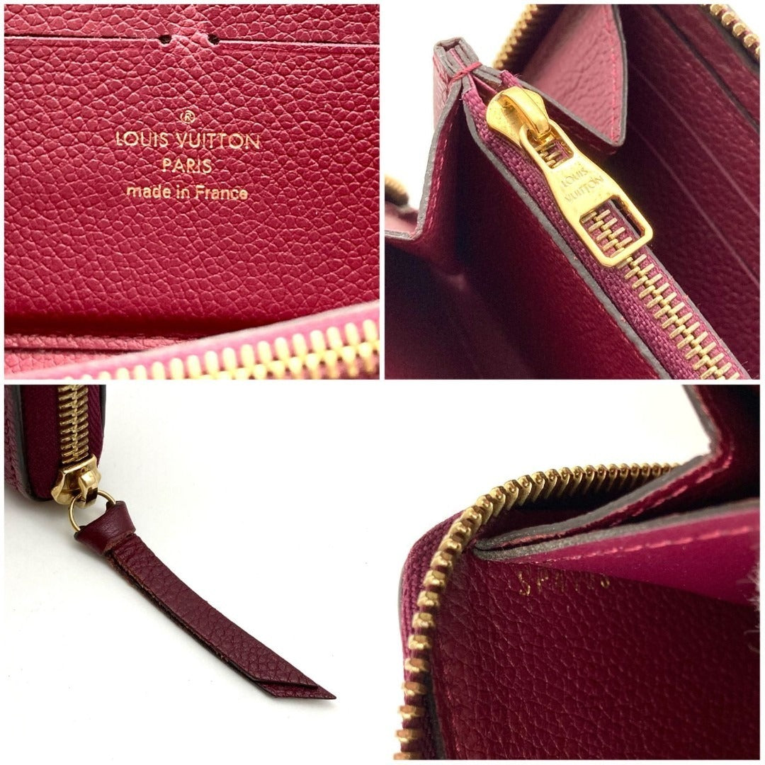 Louis Vuitton Portefeuille Clemence Monogram Empreinte Leather Wallet, Bordeaux - additional view 5
