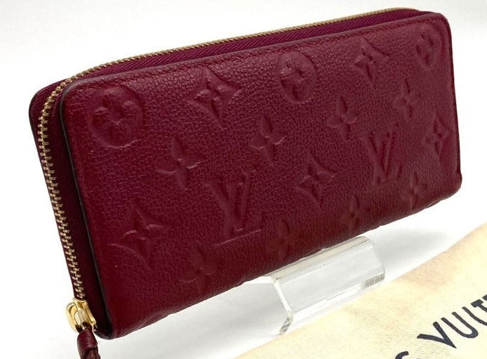 Louis Vuitton Portefeuille Clemence Monogram Empreinte Leather Wallet, Bordeaux - additional view 4