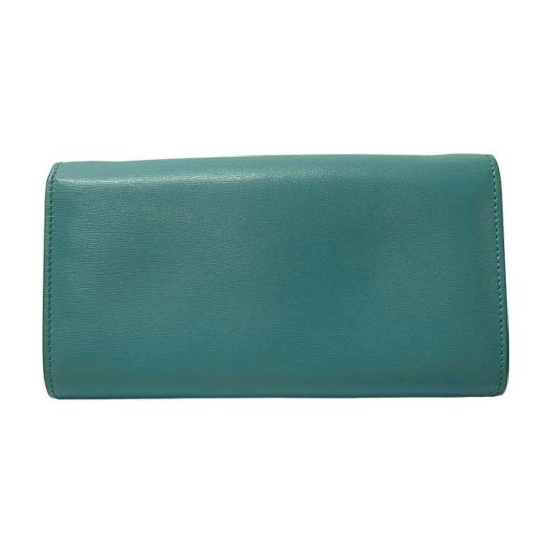 Salvatore Ferragamo Wallet on Chain Ganchocity Teal Light Green Calfskin Leather - additional view 6