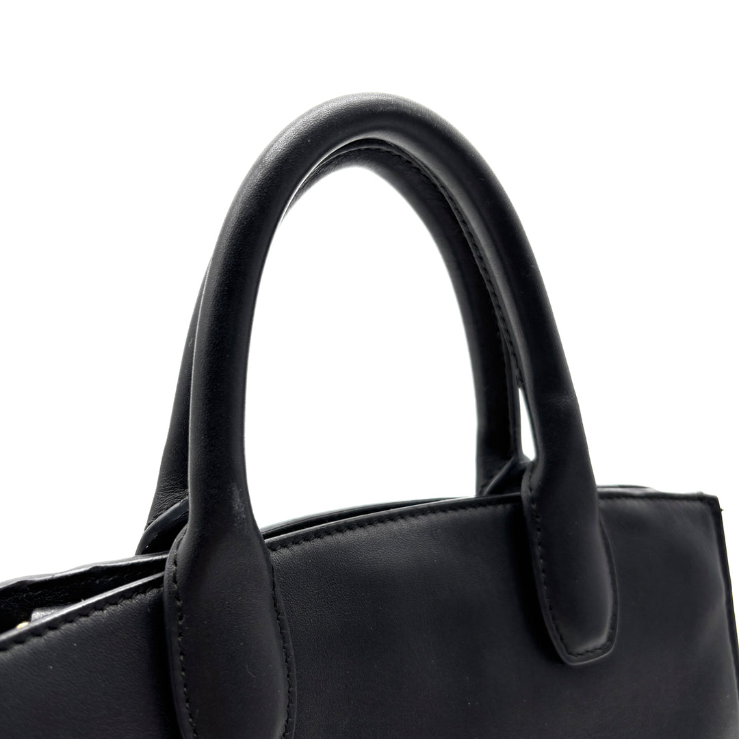 Ferragamo Studio Box Black Mini Leather Top-Handle Bag - additional view 6
