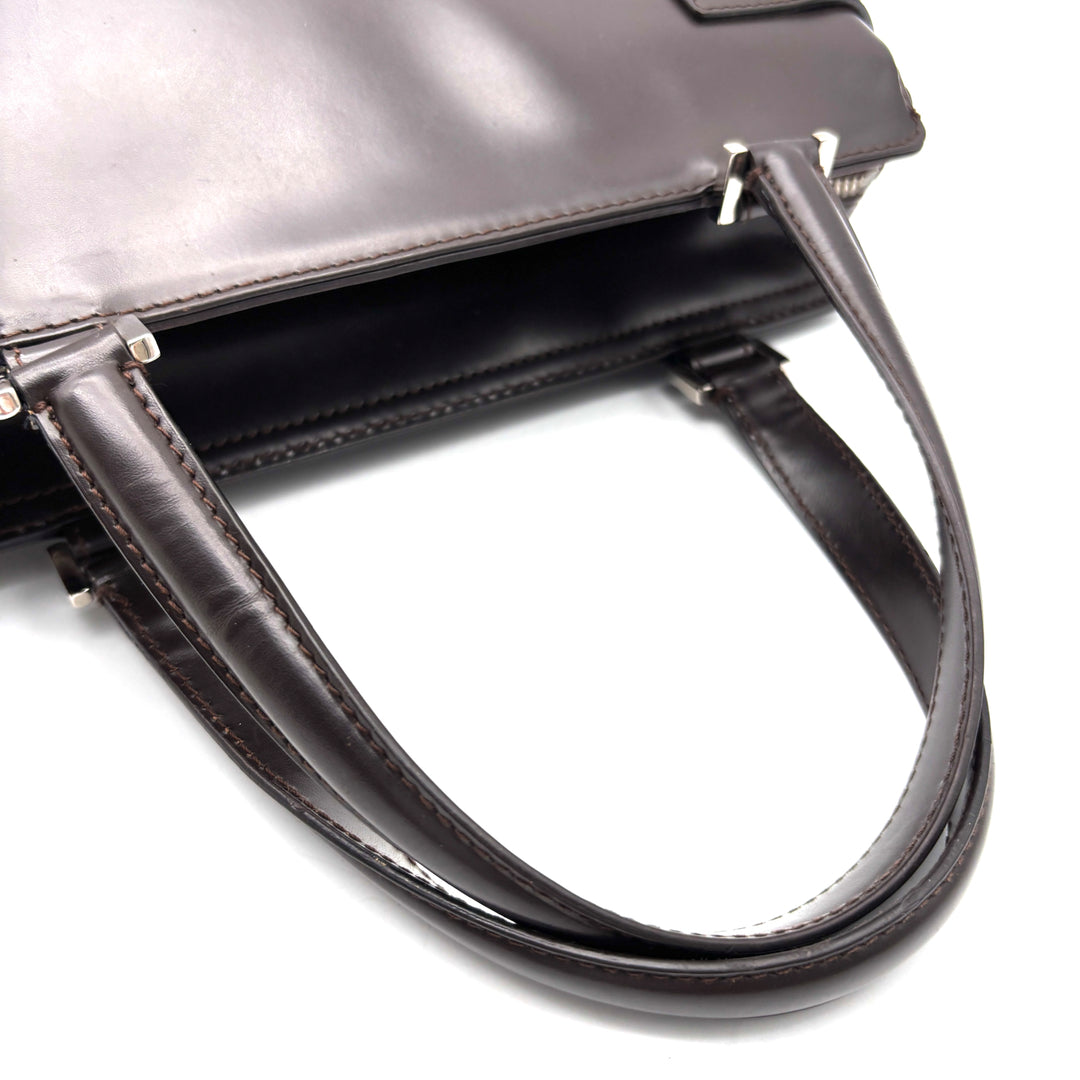 Salvatore Ferragamo Brown Top Handle Tote Brown With Crossbody Strap