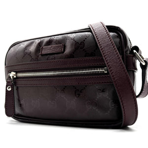 Gucci GG Imprime camera bag, shoulder bag, crossbody bag - Burgundy
