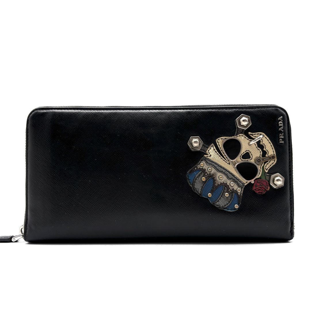 Prada Saffiano Skull Organizer Travel Wallet - additional view 2