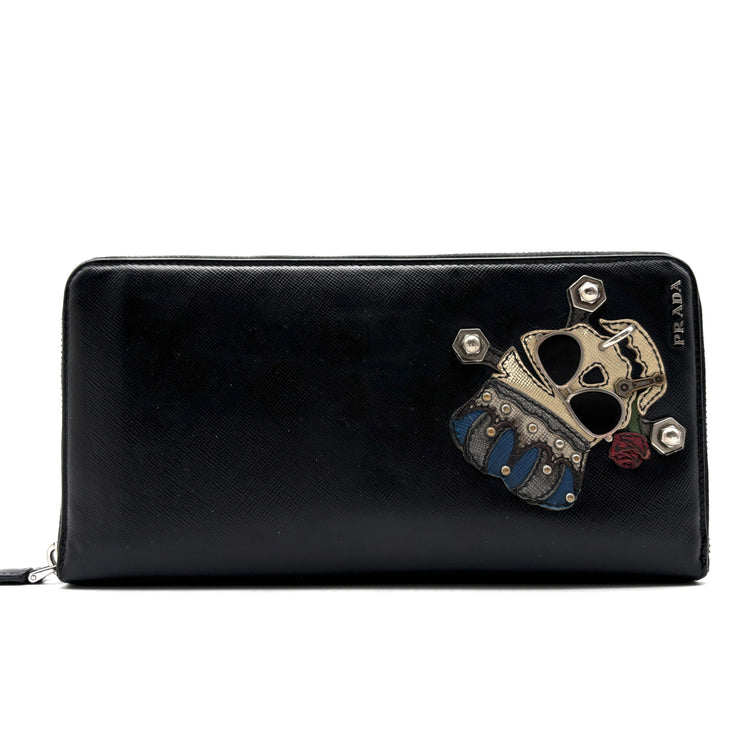 Prada Saffiano Skull Organizer Travel Wallet - additional view 2