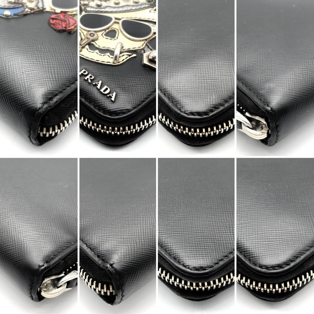 Prada Saffiano Skull Organizer Travel Wallet - additional view 6