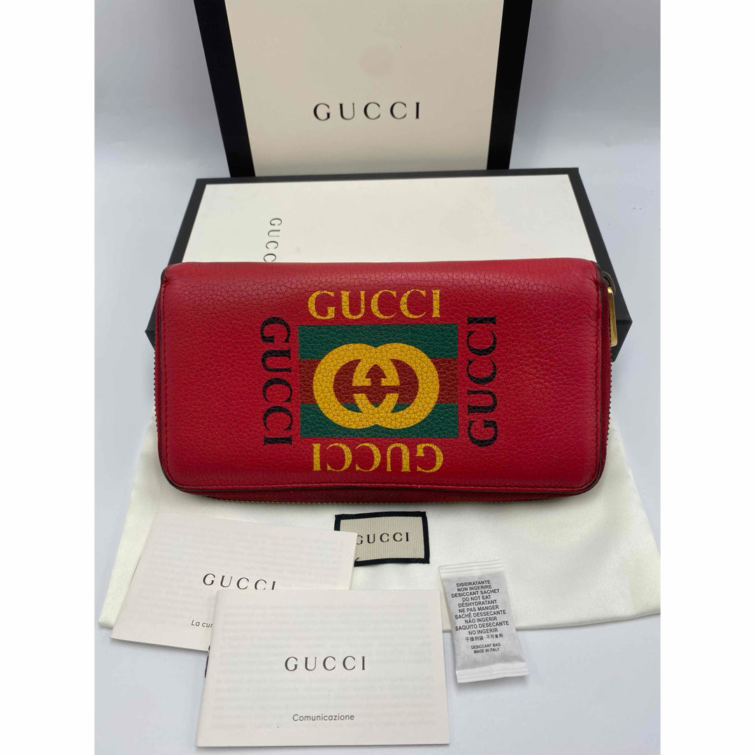 Gucci Vintage Logo Zip Around Wallet