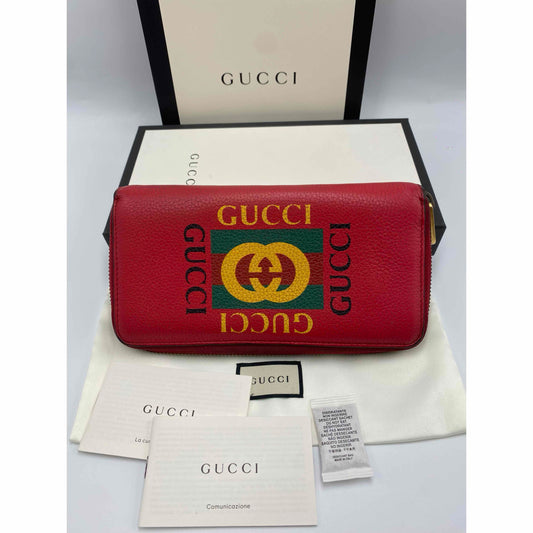 Gucci Vintage Logo Zip Around Wallet