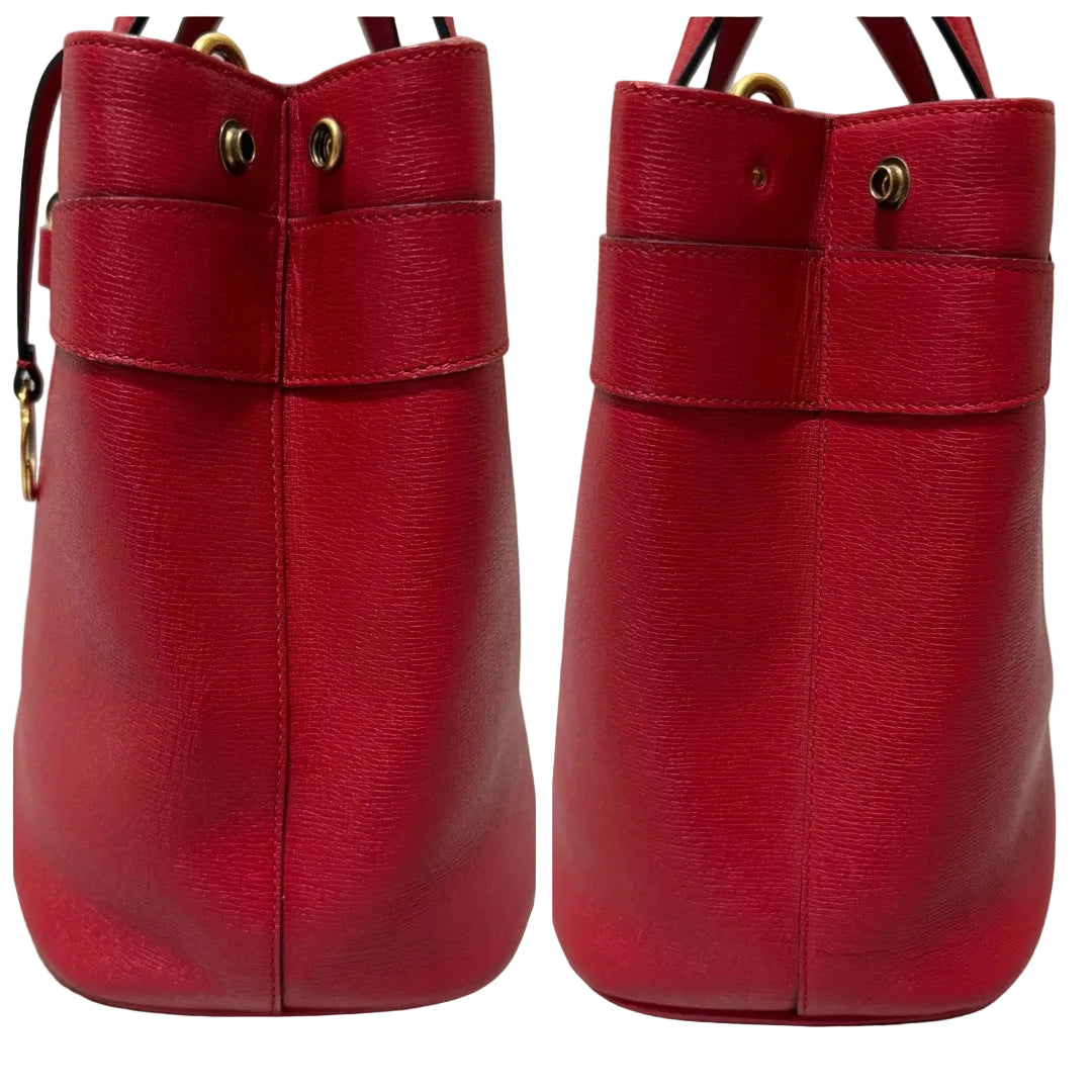 Gucci Bright Bit Red Horsebit 2-way Handbag with Strap - additional view 3