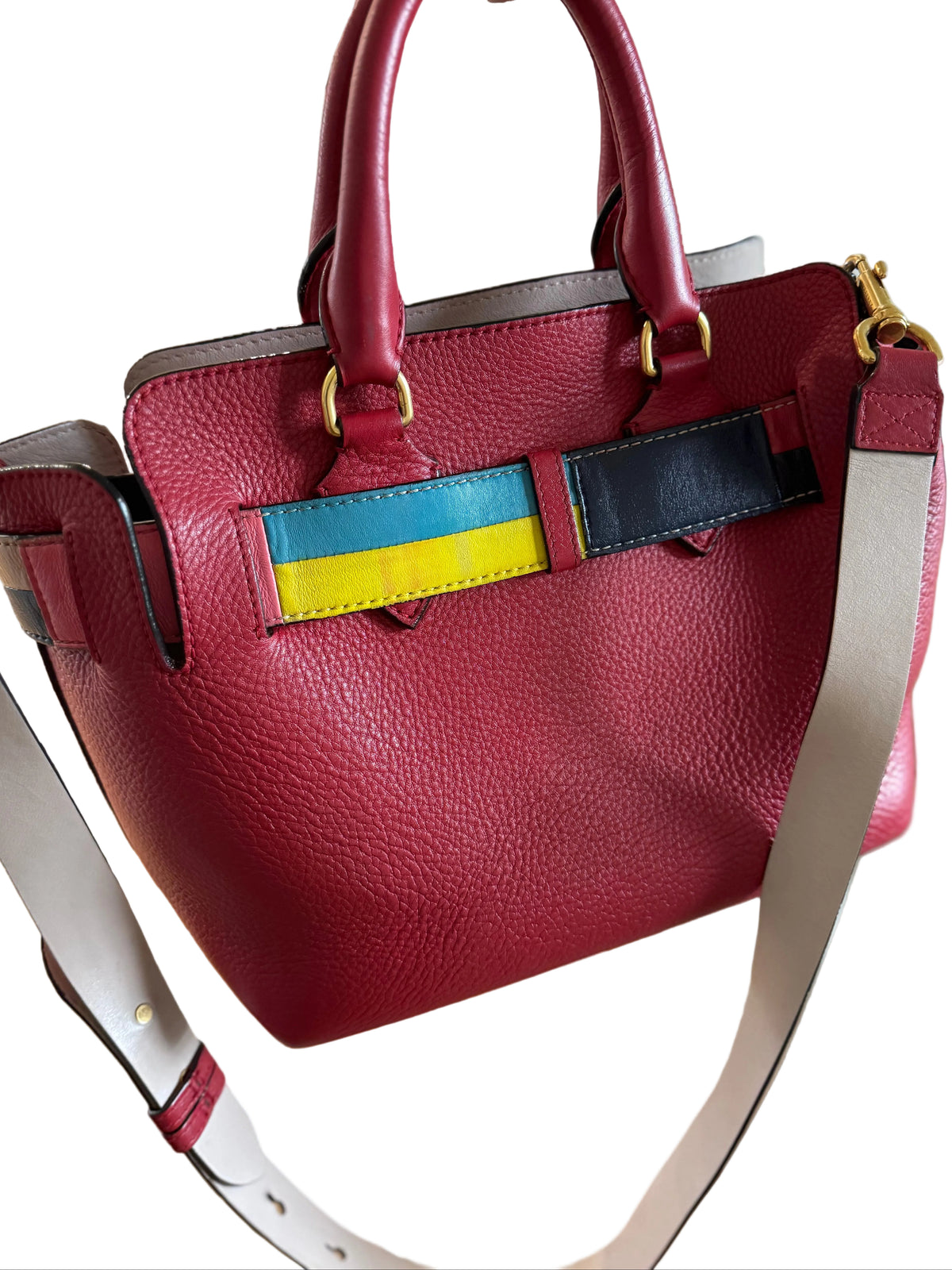 Burberry "The Belt" Tote Bag Red