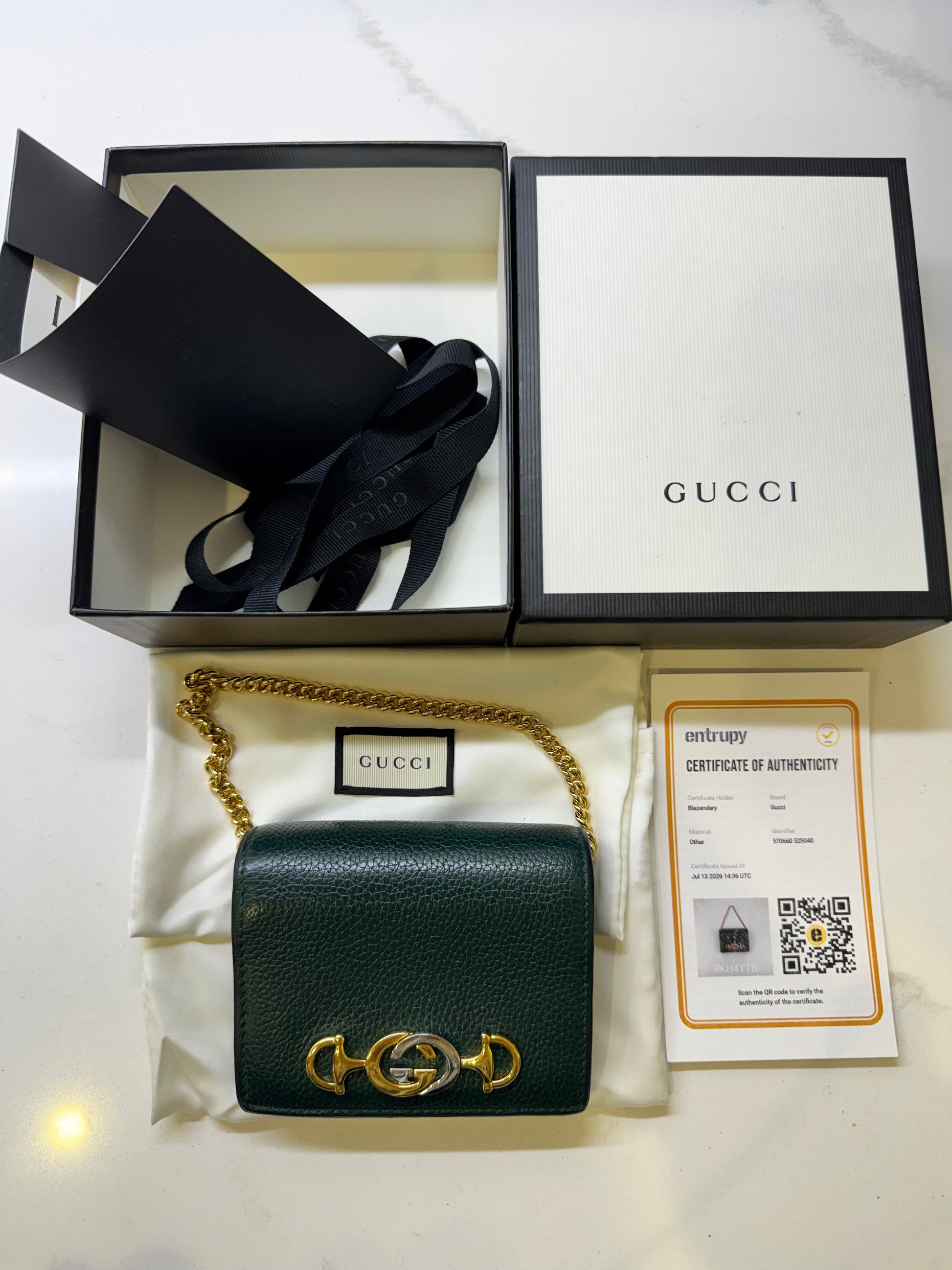 Gucci Zumi Leather Chain Wallet - additional view 4