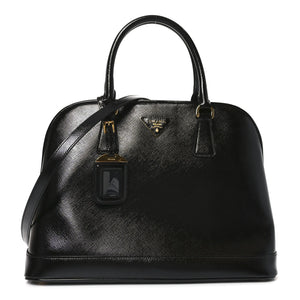Prada Saffiano Lux Leather Promenade Vernice Dome Bag
