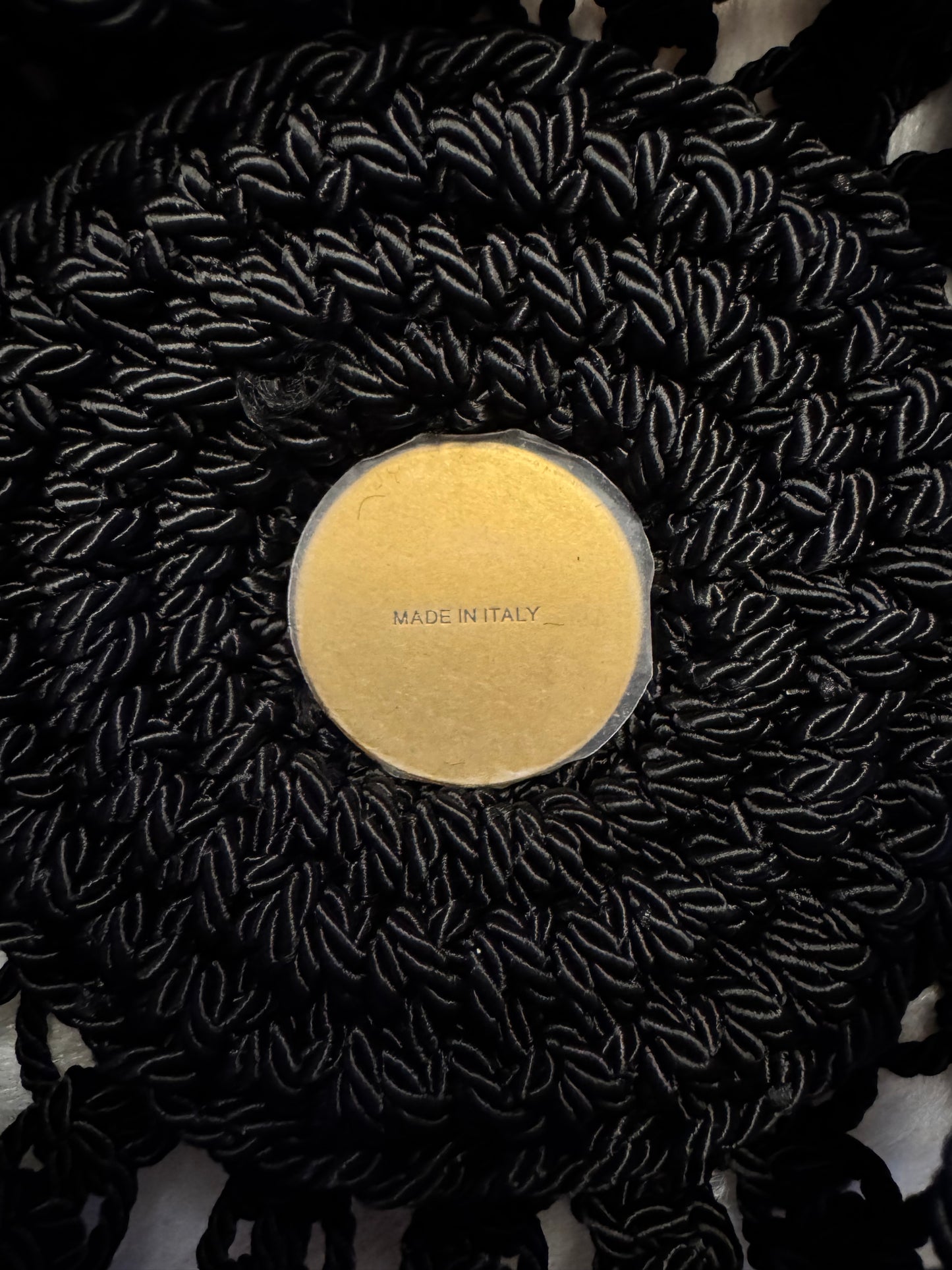 Saint Laurent Small Shopping Crochet Bag featuring gold-tone YSL logo hardware - additional view 7