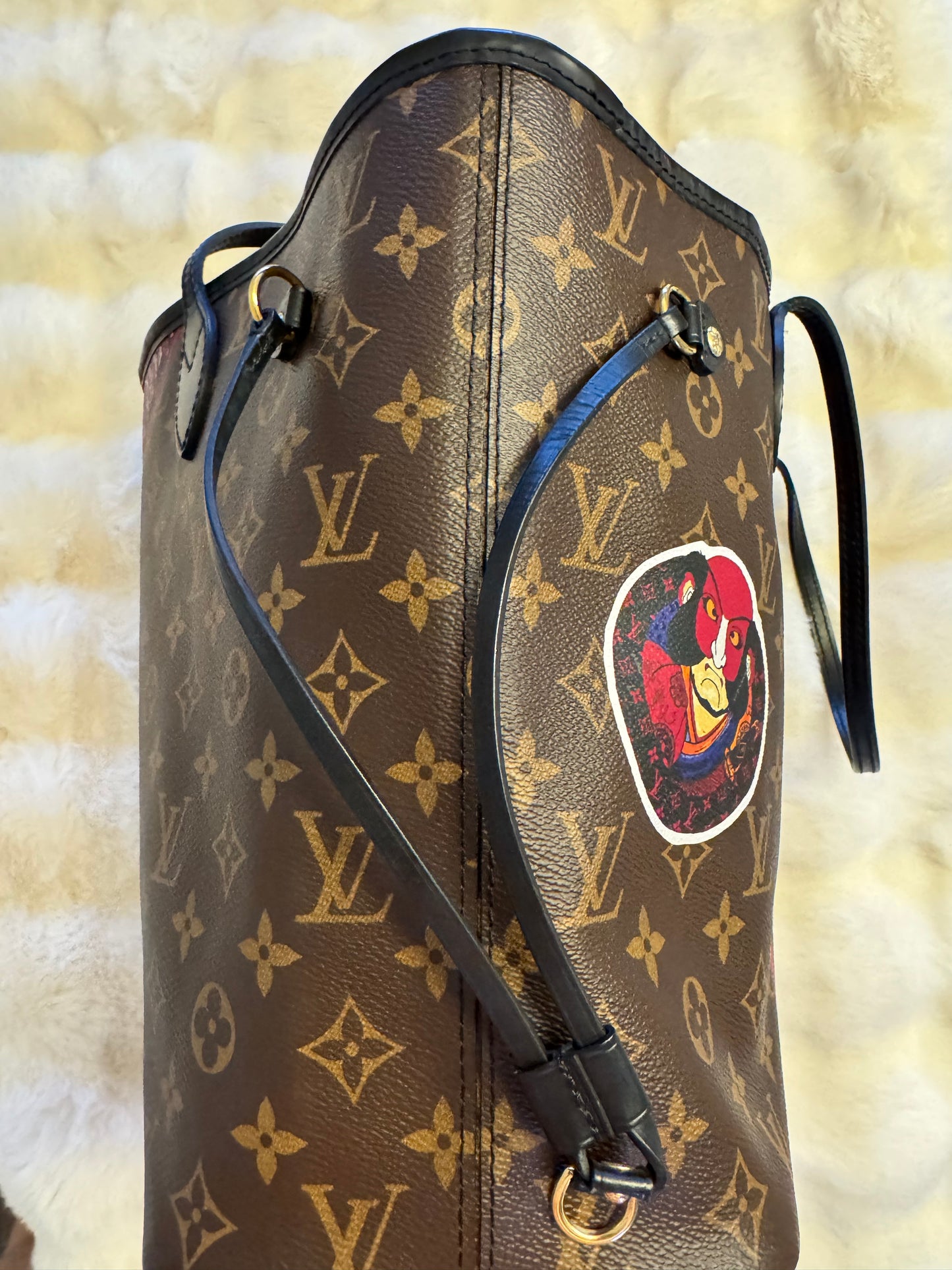 Louis Vuitton Kabuki Neverfull MM tote w/ matching Pochette - additional view 7