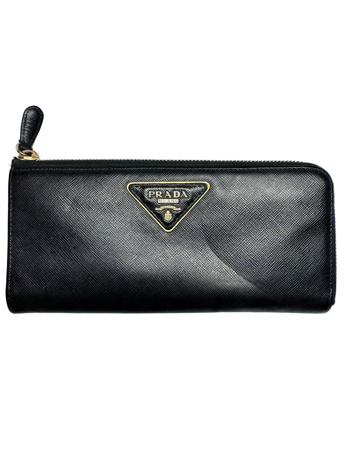 Prada Large Saffiano Leather L-Zip Wallet