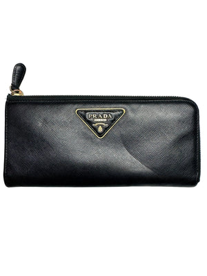 Prada Large Saffiano Leather L-Zip Wallet
