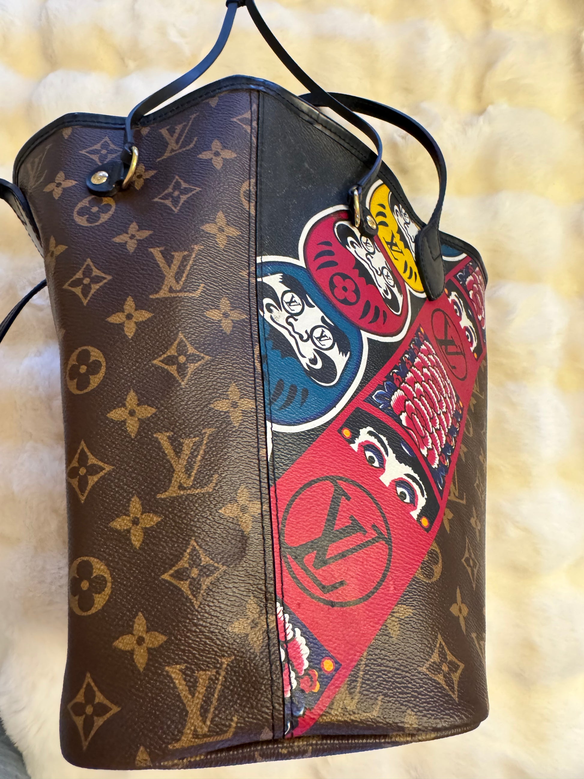 Louis Vuitton Kabuki Neverfull MM tote w/ matching Pochette - additional view 8