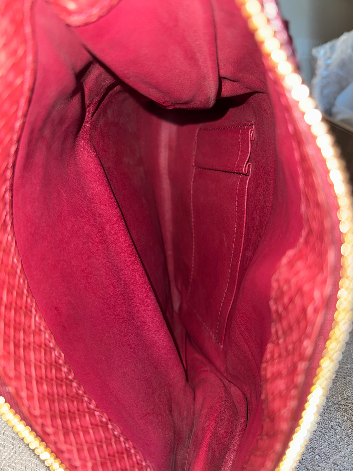 VERY RARE Louis Vuitton Pétillante Burgundy Exotic Python Clutch - Rare find Collector's Item