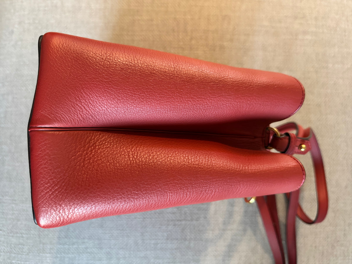Fendi 2Jours Handbag Red Leather