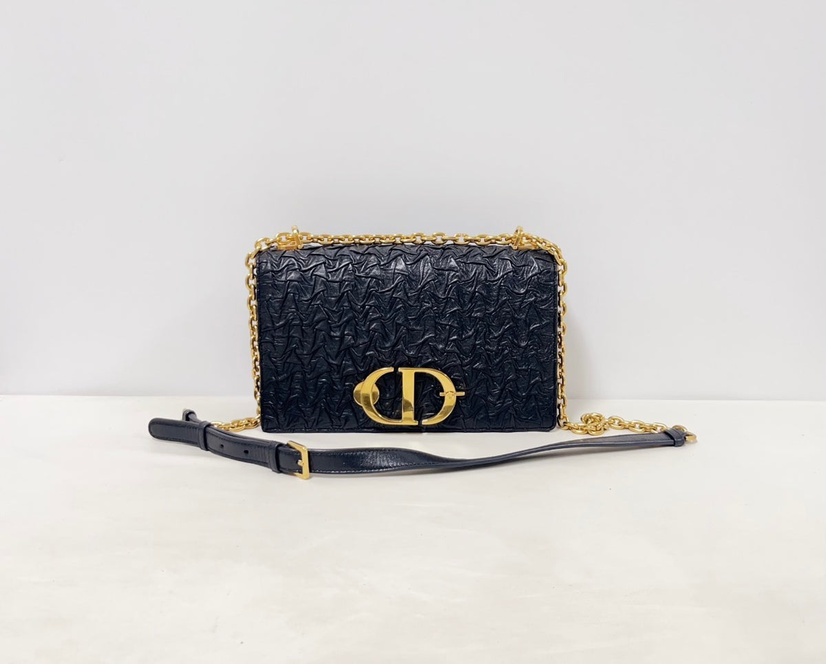 Christian Dior Wavy-Effect 30 Montaigne Flap Bag
