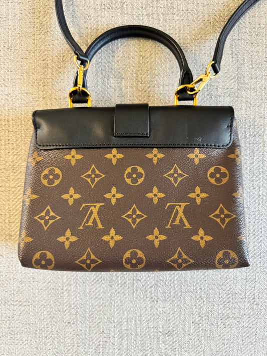 Louis Vuitton Locky BB Monogram Canvas & Black Leather Top Handle Crossbody Bag
