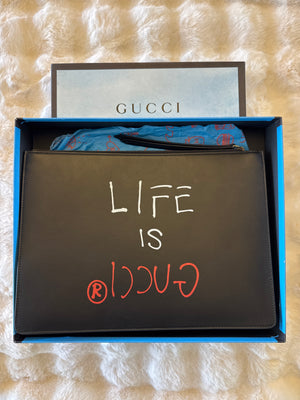 Life is Gucci Pouch with Box