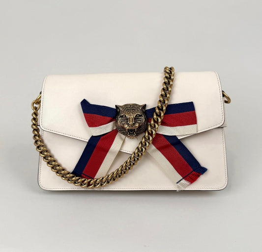Gucci Nappa Leather Tiger Shoulder Bag