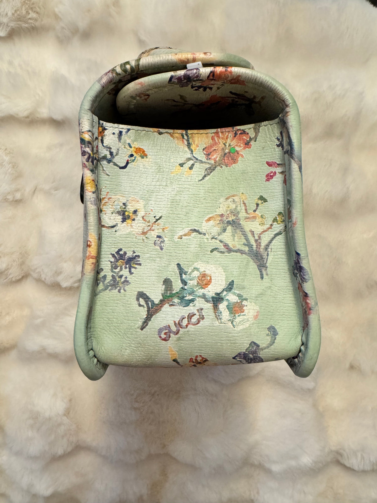 Gucci Horsebit 1955 Floral leather handbag - additional view 3