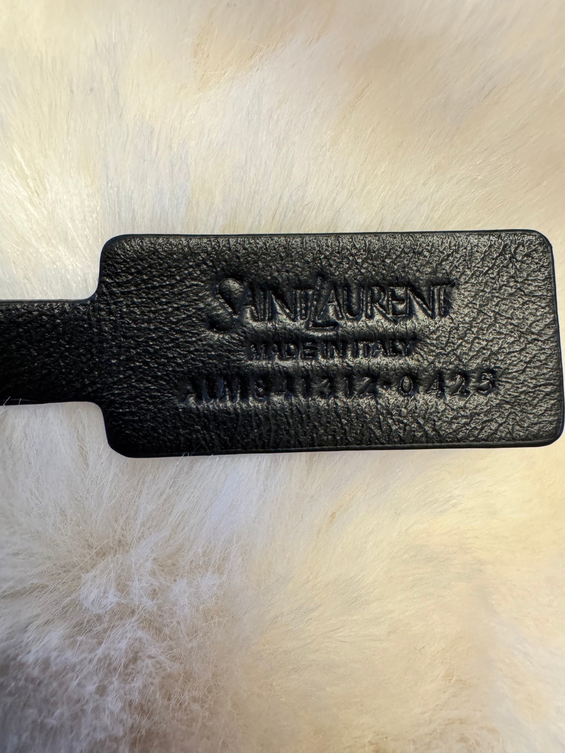 Saint Laurent Small Shopping Crochet Bag featuring gold-tone YSL logo hardware - additional view 6